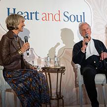 Sara Jackson interviewing Pat Boone at the 21st annual Heart & Soul fundraiser.